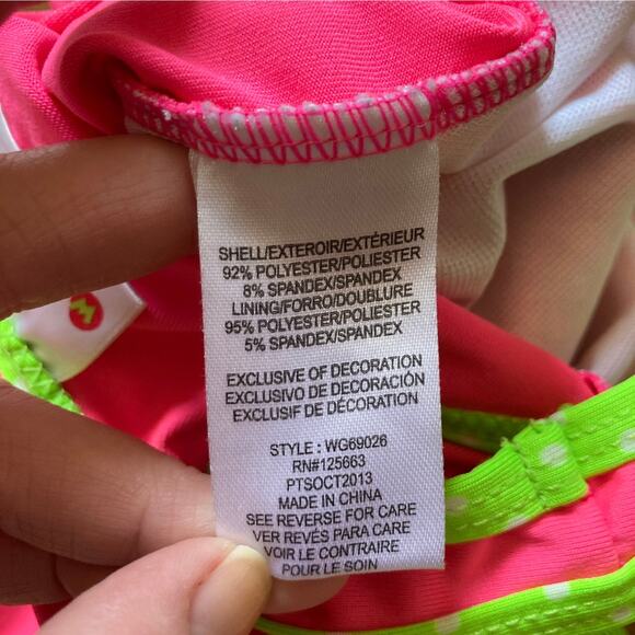 Wippette Pink Pinneaple Swimsuit, Size 12M - Picture 5 of 6